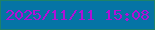 文字の大きさ：5、枠の色：1e8269、背景の色：0574a5、文字の色：b210d6 無料ブログパーツのブログ時計
