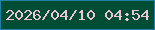 文字の大きさ：1、枠の色：1e82a6、背景の色：004d36、文字の色：f0c6d7 無料ブログパーツのブログ時計