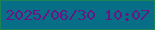 文字の大きさ：4、枠の色：1e8354、背景の色：076e87、文字の色：671684 無料ブログパーツのブログ時計