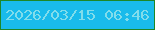 文字の大きさ：1、枠の色：1e8727、背景の色：19bbeb、文字の色：81ddeb 無料ブログパーツのブログ時計