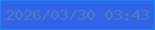 文字の大きさ：2、枠の色：1e87ed、背景の色：3264ea、文字の色：5679b0 無料ブログパーツのブログ時計