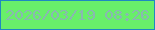 文字の大きさ：5、枠の色：1e89c1、背景の色：68ef6a、文字の色：89b8b1 無料ブログパーツのブログ時計