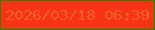 文字の大きさ：5、枠の色：1e8a04、背景の色：f93318、文字の色：ee6122 無料ブログパーツのブログ時計