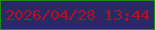 文字の大きさ：4、枠の色：1e8b13、背景の色：292964、文字の色：b31123 無料ブログパーツのブログ時計