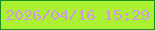 文字の大きさ：5、枠の色：1e8f1f、背景の色：acf131、文字の色：d496e8 無料ブログパーツのブログ時計