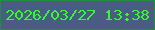 文字の大きさ：1、枠の色：1e8f40、背景の色：495d82、文字の色：32f930 無料ブログパーツのブログ時計