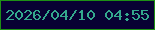 文字の大きさ：5、枠の色：1e9015、背景の色：080133、文字の色：34a98d 無料ブログパーツのブログ時計