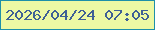 文字の大きさ：3、枠の色：1e90a9、背景の色：edf9a4、文字の色：3f6095 無料ブログパーツのブログ時計