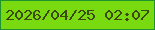 文字の大きさ：1、枠の色：1e932e、背景の色：7ada10、文字の色：3c4a10 無料ブログパーツのブログ時計