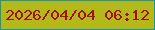 文字の大きさ：2、枠の色：1e93a1、背景の色：b2b918、文字の色：a40f08 無料ブログパーツのブログ時計