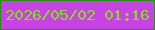 文字の大きさ：4、枠の色：1e9605、背景の色：c942e5、文字の色：85e01a 無料ブログパーツのブログ時計