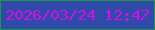 文字の大きさ：3、枠の色：1e9645、背景の色：304aa9、文字の色：d40fe8 無料ブログパーツのブログ時計