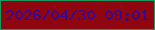 文字の大きさ：1、枠の色：1e985c、背景の色：8f0510、文字の色：330895 無料ブログパーツのブログ時計