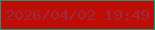 文字の大きさ：3、枠の色：1e9873、背景の色：be0c06、文字の色：9c2a40 無料ブログパーツのブログ時計