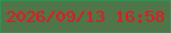 文字の大きさ：2、枠の色：1e9c54、背景の色：507548、文字の色：eb131d 無料ブログパーツのブログ時計