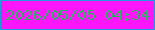 文字の大きさ：5、枠の色：1e9dda、背景の色：fb16fb、文字の色：33b169 無料ブログパーツのブログ時計