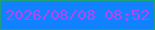 文字の大きさ：1、枠の色：1e9f7e、背景の色：1082fe、文字の色：b545f7 無料ブログパーツのブログ時計