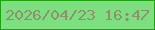 文字の大きさ：3、枠の色：1ea20f、背景の色：7ce081、文字の色：8d916d 無料ブログパーツのブログ時計