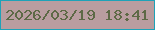 文字の大きさ：1、枠の色：1ea2b8、背景の色：b99da0、文字の色：5d6946 無料ブログパーツのブログ時計