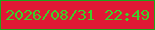 文字の大きさ：1、枠の色：1ea61b、背景の色：e01835、文字の色：3cd02a 無料ブログパーツのブログ時計