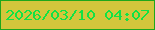 文字の大きさ：1、枠の色：1ea71b、背景の色：d2c63c、文字の色：11e245 無料ブログパーツのブログ時計