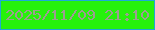 文字の大きさ：5、枠の色：1ea9d6、背景の色：26f10b、文字の色：9d9c91 無料ブログパーツのブログ時計
