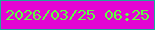 文字の大きさ：1、枠の色：1eaa99、背景の色：e205d3、文字の色：5fff40 無料ブログパーツのブログ時計