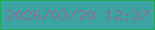 文字の大きさ：4、枠の色：1eab52、背景の色：3ca4a3、文字の色：837390 無料ブログパーツのブログ時計