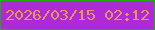 文字の大きさ：5、枠の色：1ead0d、背景の色：b029d9、文字の色：e59753 無料ブログパーツのブログ時計
