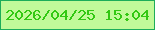 文字の大きさ：3、枠の色：1ead5a、背景の色：c2fa9a、文字の色：33c813 無料ブログパーツのブログ時計
