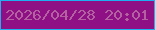 文字の大きさ：3、枠の色：1eaef2、背景の色：8f0f85、文字の色：b461a2 無料ブログパーツのブログ時計