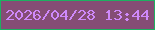 文字の大きさ：2、枠の色：1eb061、背景の色：854d75、文字の色：cf89fb 無料ブログパーツのブログ時計