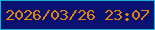 文字の大きさ：1、枠の色：1eb0d1、背景の色：0a1170、文字の色：e2830b 無料ブログパーツのブログ時計