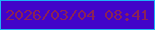 文字の大きさ：3、枠の色：1eb1f7、背景の色：4203c9、文字の色：8a2256 無料ブログパーツのブログ時計