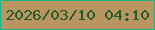 文字の大きさ：2、枠の色：1eb284、背景の色：b99562、文字の色：215c29 無料ブログパーツのブログ時計