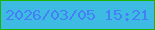 文字の大きさ：5、枠の色：1eb300、背景の色：3dbbe2、文字の色：457ff7 無料ブログパーツのブログ時計