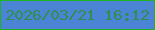 文字の大きさ：1、枠の色：1eb325、背景の色：4b83d5、文字の色：2f8f4f 無料ブログパーツのブログ時計