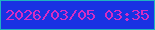 文字の大きさ：3、枠の色：1eb3c1、背景の色：1932e3、文字の色：d52dc3 無料ブログパーツのブログ時計