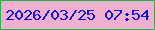 文字の大きさ：5、枠の色：1eb54b、背景の色：f2b0d1、文字の色：0d13e0 無料ブログパーツのブログ時計