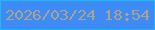 文字の大きさ：3、枠の色：1eb7fa、背景の色：3e8bf5、文字の色：ada28a 無料ブログパーツのブログ時計