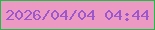 文字の大きさ：5、枠の色：1ebd44、背景の色：ec99c3、文字の色：9b57cb 無料ブログパーツのブログ時計