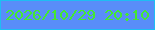 文字の大きさ：3、枠の色：1ebdf3、背景の色：598df9、文字の色：44e931 無料ブログパーツのブログ時計