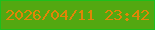 文字の大きさ：1、枠の色：1ebf1d、背景の色：53a811、文字の色：e18507 無料ブログパーツのブログ時計