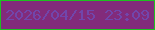 文字の大きさ：2、枠の色：1ec021、背景の色：822b7b、文字の色：7146ab 無料ブログパーツのブログ時計