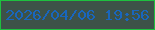 文字の大きさ：2、枠の色：1ec03f、背景の色：3d5248、文字の色：1966bd 無料ブログパーツのブログ時計