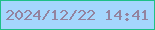文字の大きさ：4、枠の色：1ec087、背景の色：a5d6fd、文字の色：93839f 無料ブログパーツのブログ時計