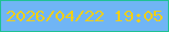 文字の大きさ：1、枠の色：1ec293、背景の色：70b5f5、文字の色：efcf1a 無料ブログパーツのブログ時計