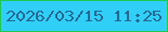 文字の大きさ：5、枠の色：1ec852、背景の色：30cff7、文字の色：246791 無料ブログパーツのブログ時計
