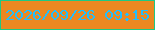 文字の大きさ：4、枠の色：1ec884、背景の色：eb8821、文字の色：22befd 無料ブログパーツのブログ時計