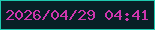 文字の大きさ：5、枠の色：1ec8af、背景の色：081f26、文字の色：cf36af 無料ブログパーツのブログ時計